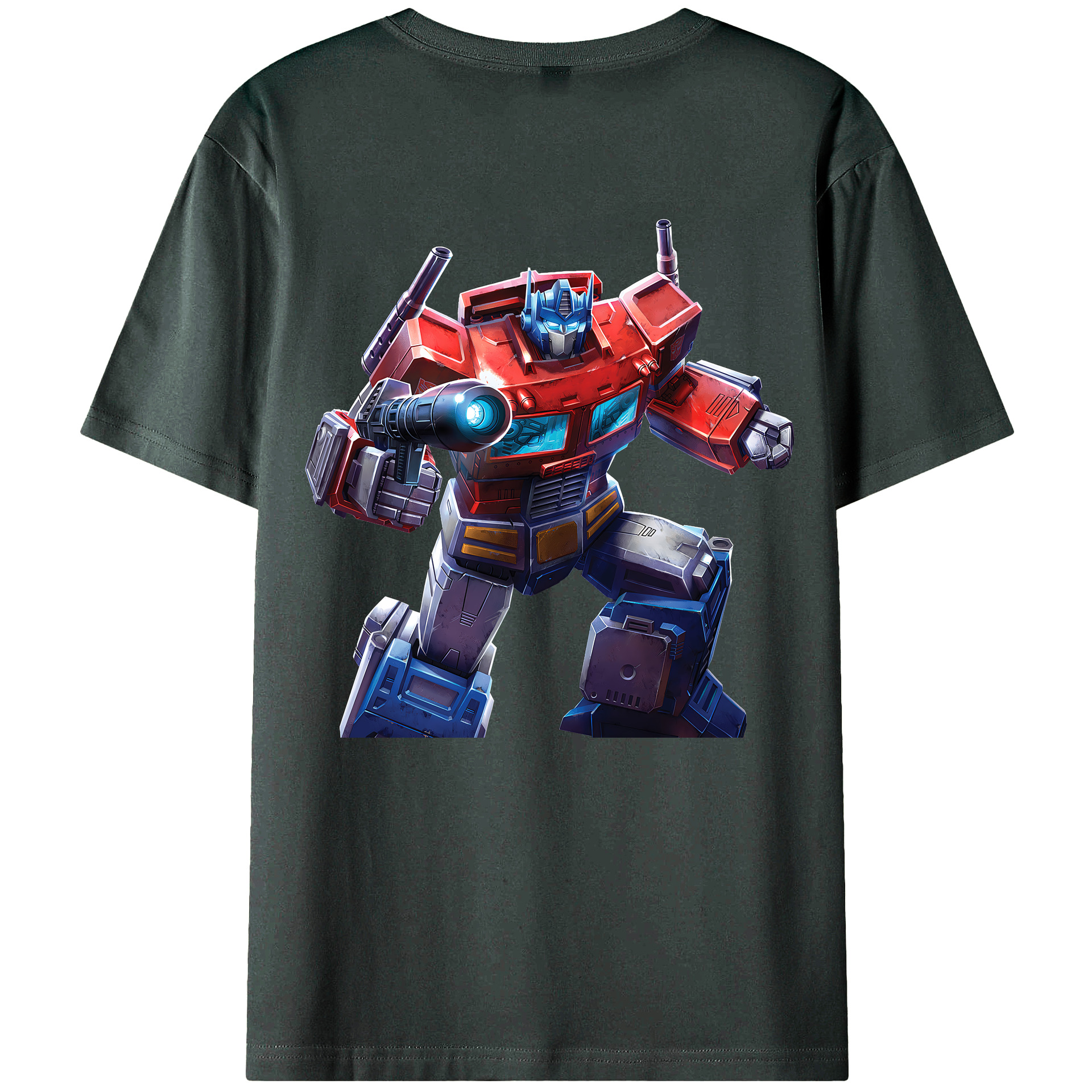 （画像用） Transformers トランスフォーマー 綿100％ メンズ半袖Tシャツ（バックプリント） 通気性